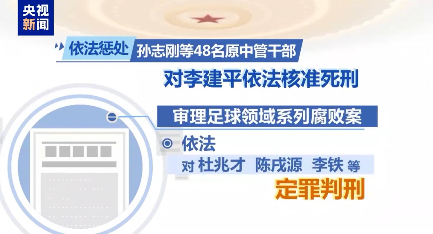 最高法工作报告：审理足球范畴系列腐败案，依法对李铁等科罪判刑